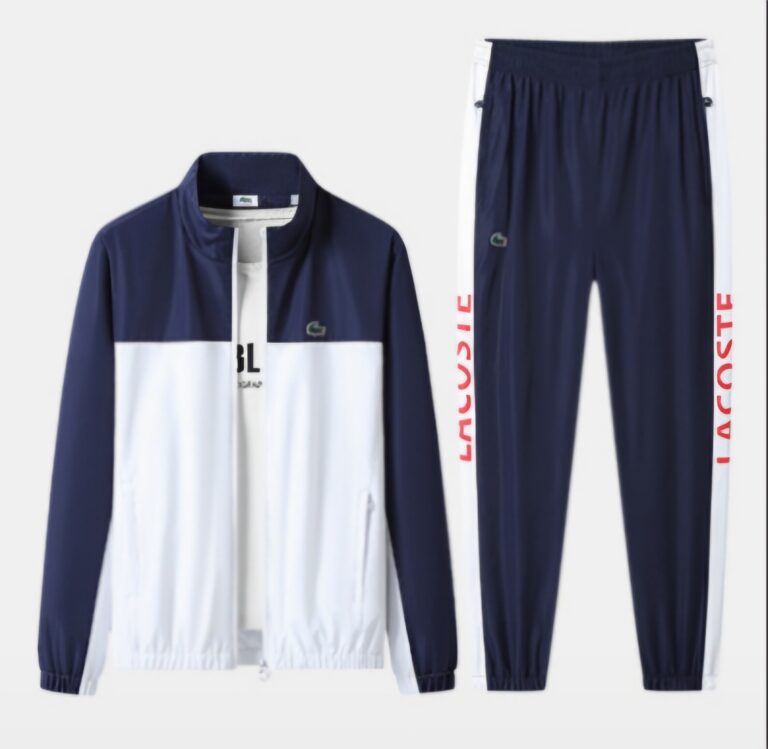 Conjunto Lacoste Blanco y Azul