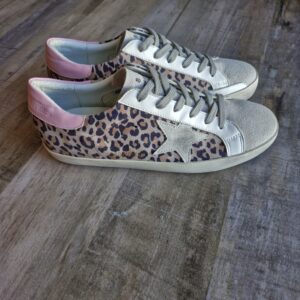 Golden Goose animal print estrella gris