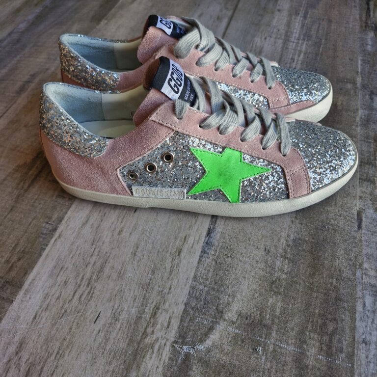Golden Goose Glitter estrella verde