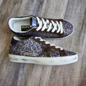 Golden Goose glitter estrella marron