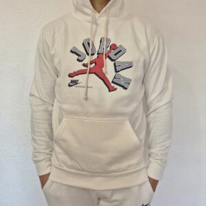 Buzo Jordan Blanco Letras Grises