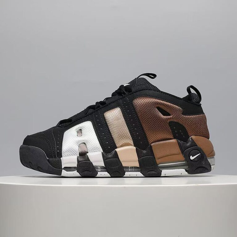 Nike Air Uptempo Low Negras Letras Multicolor