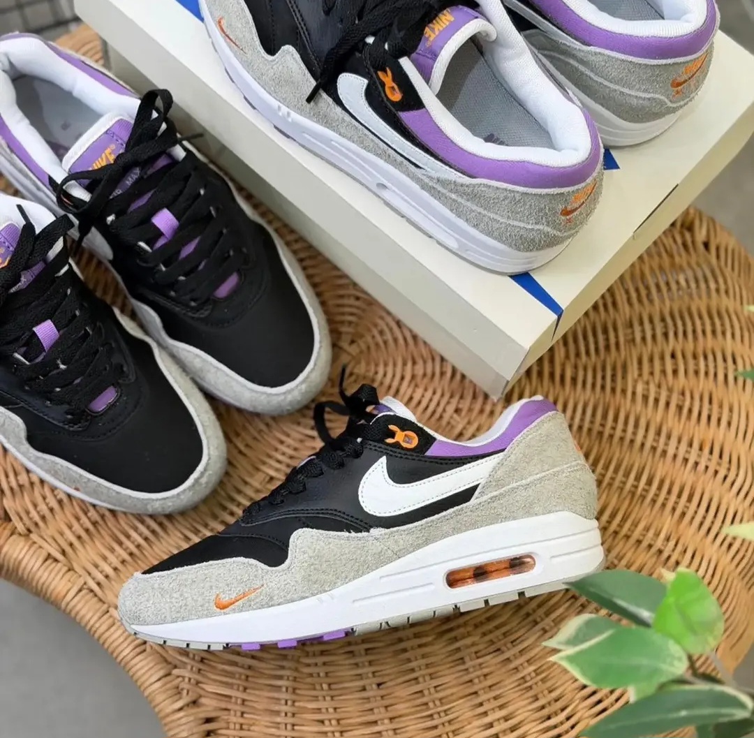 Nike Air Max 1 Negra y Violeta Mujer - Imagen 1