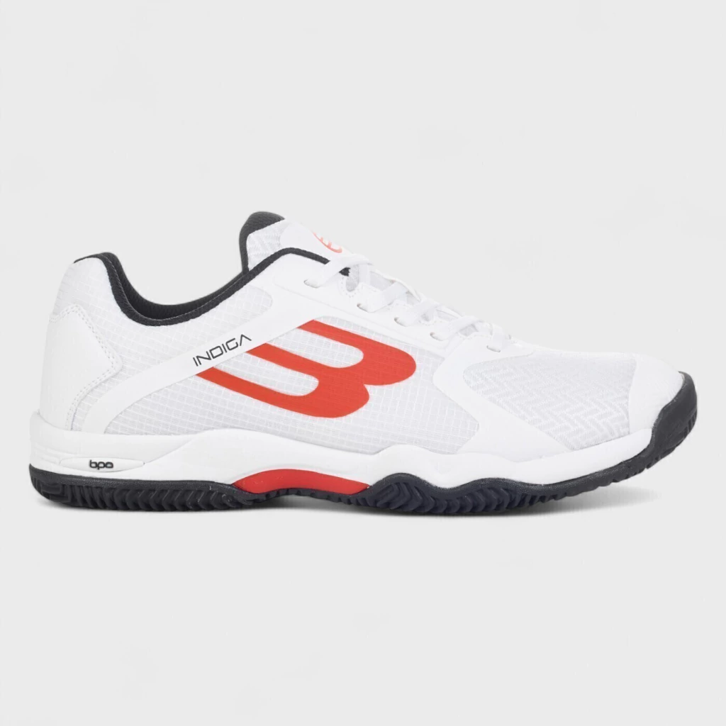 Zapatilla Bullpadel INDIGA 25 Blanca y roja - Imagen 1