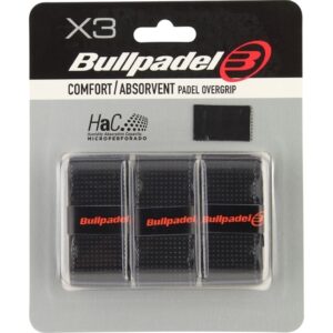 Overgrip Comfort Absorvent Bullpadel Negro x 3
